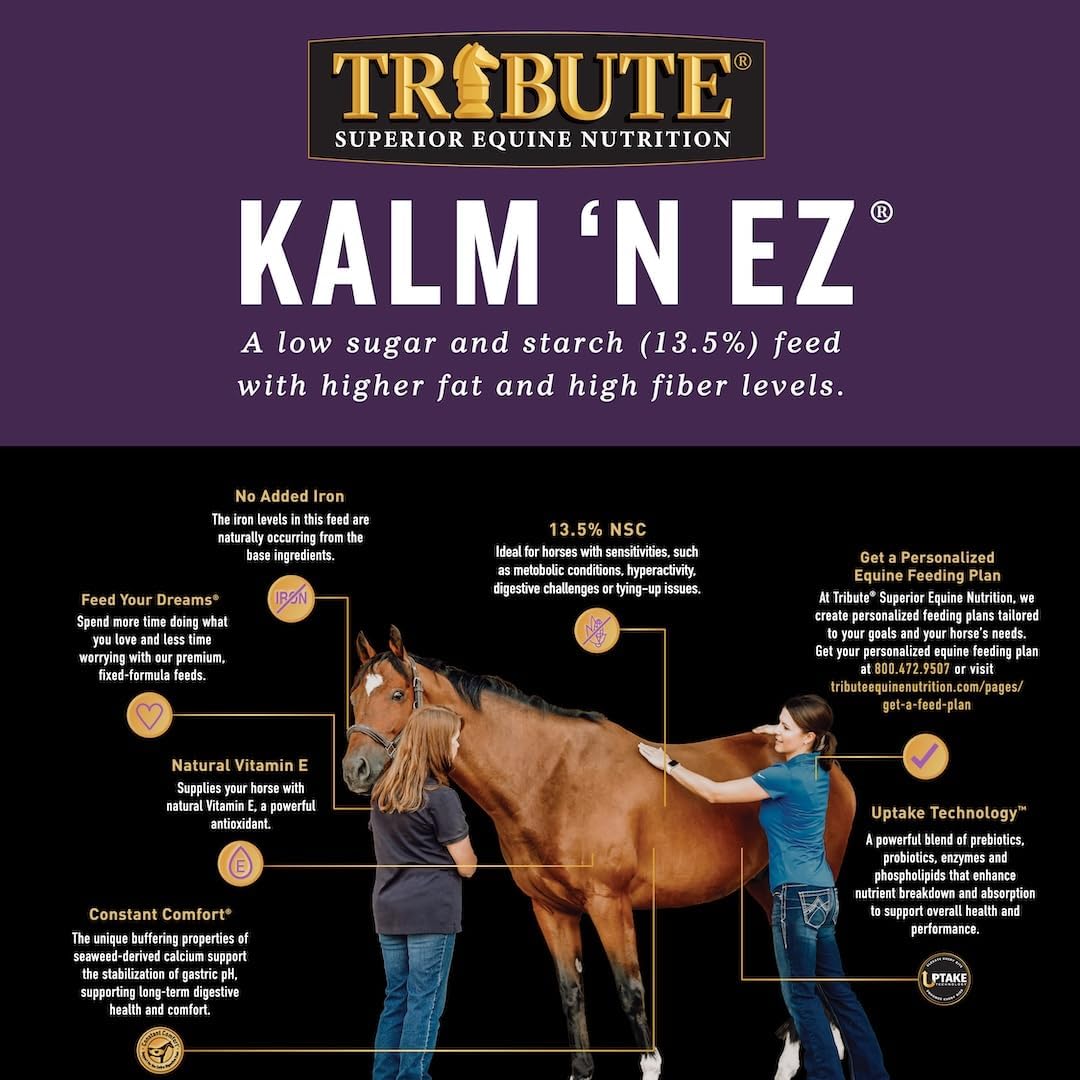 TRIBUTE Kalm 'N Ez Pellets for Horse, 50 Lb