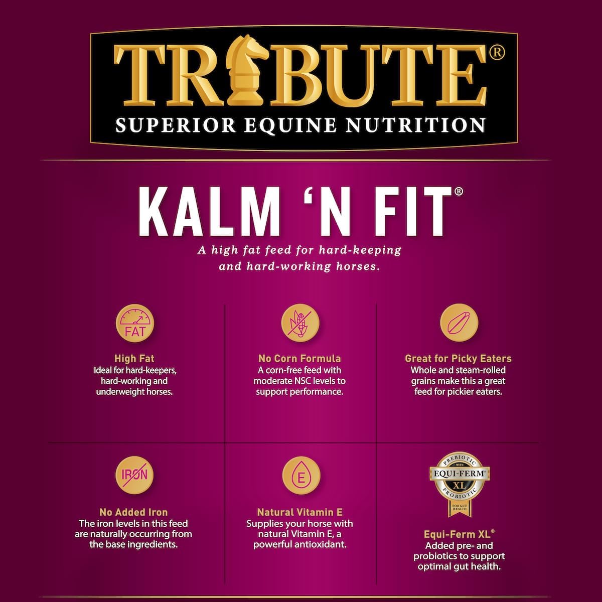 Tribute Kalm N Fit for Horse, 50 Lb