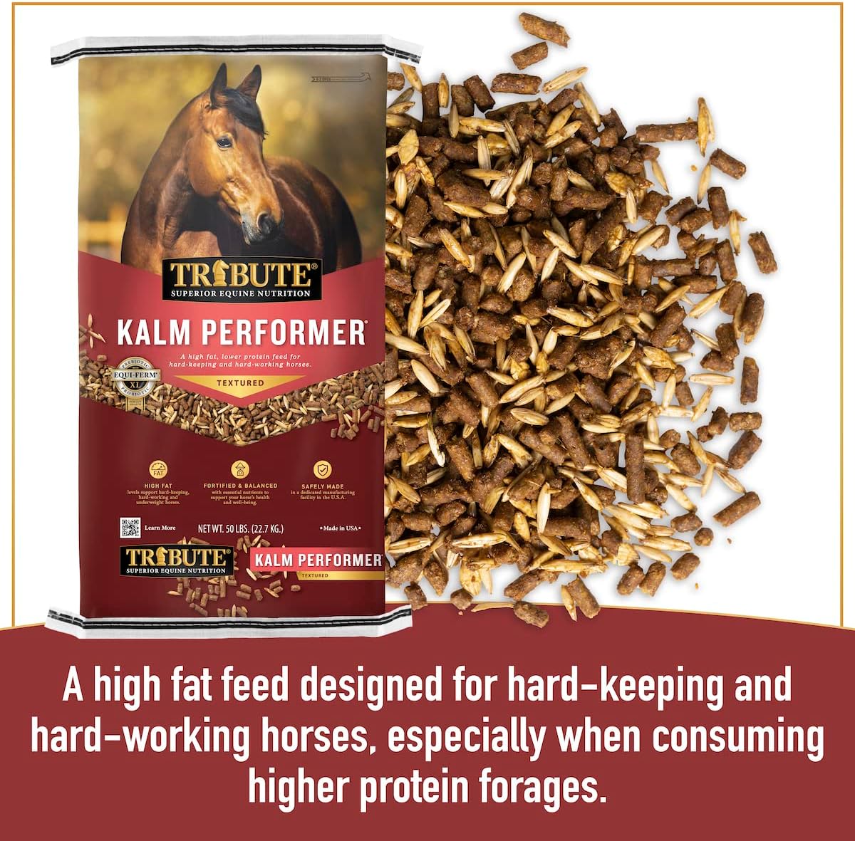 Tribute Kalm Performer for Horse, 50 Lb
