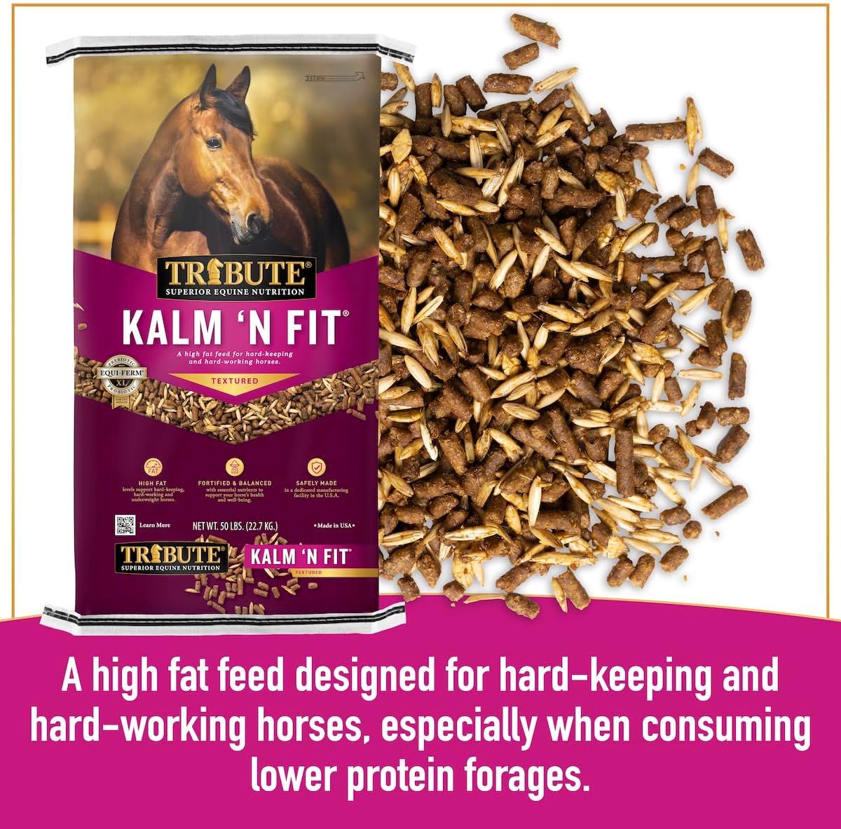 Tribute Kalm N Fit for Horse, 50 Lb