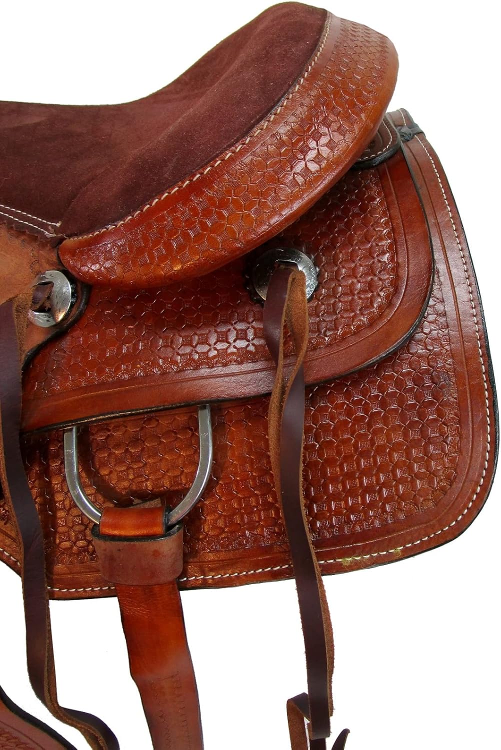 Western Trail Saddle Horse Pleasure Comfortable Ride Tooled Leather Rodeo Cowboy Saddles 15 16 17 18 FQHB