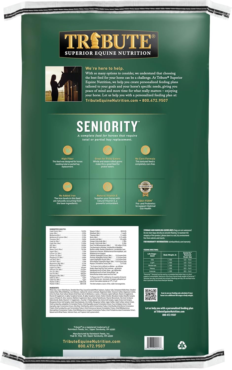 Tribute Maturity Textured for Horse, 50 Lb