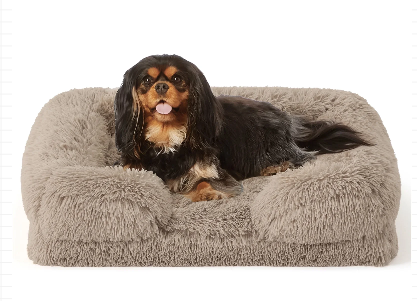 Warming Fluffy Orthopedic Dog Beds for Large Dogs,Dog Bed with Plush Thick Egg Foam Support and Non-Slip Bottom, Large Waterproof and Machine Washable Pet Bed Cover