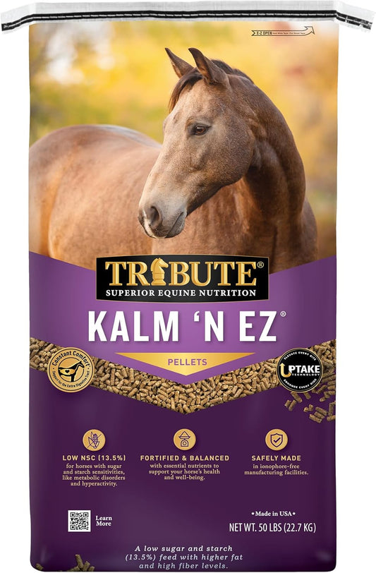 TRIBUTE  Kalm 'N Ez Pellets for Horse, 50 Lb
