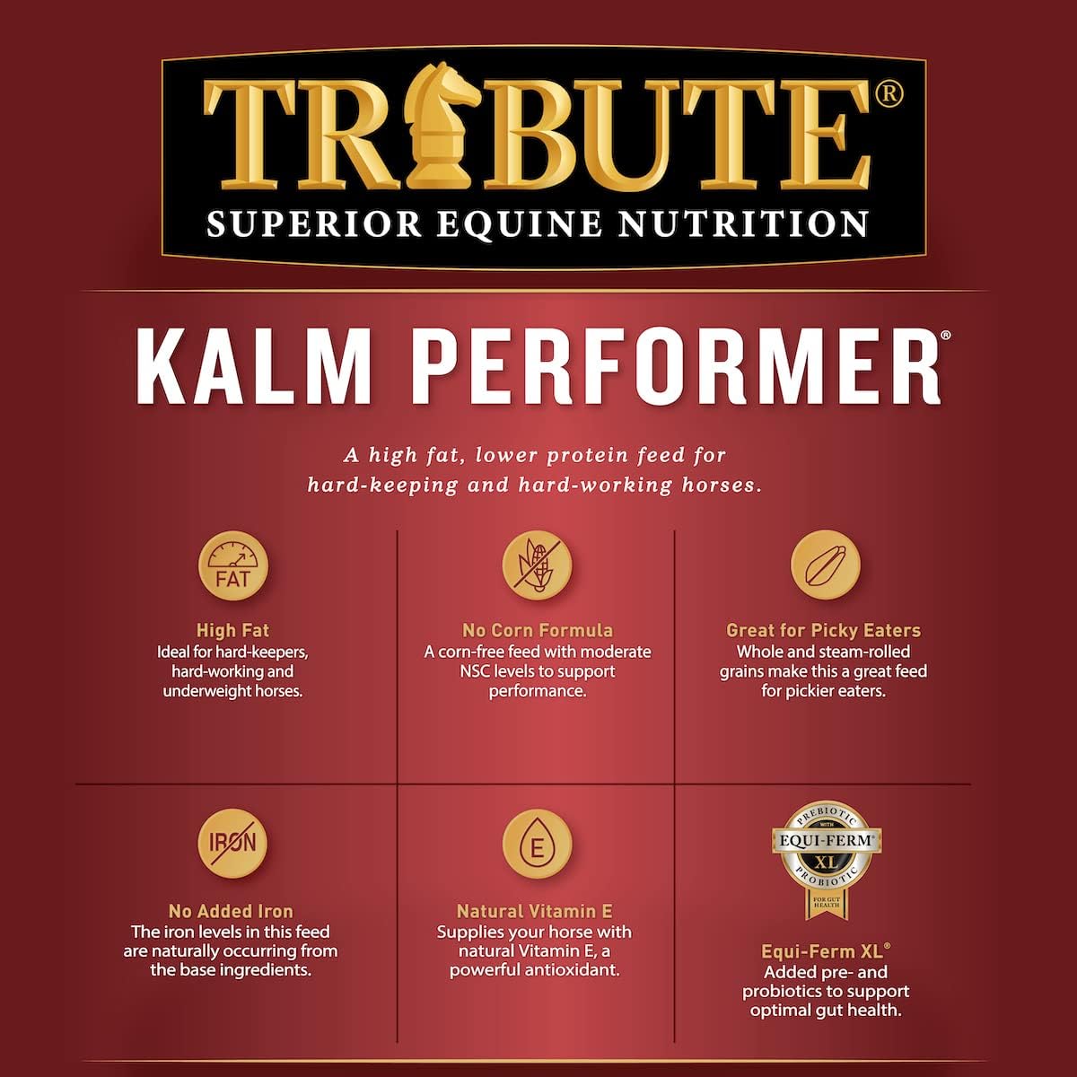 Tribute Kalm Performer for Horse, 50 Lb