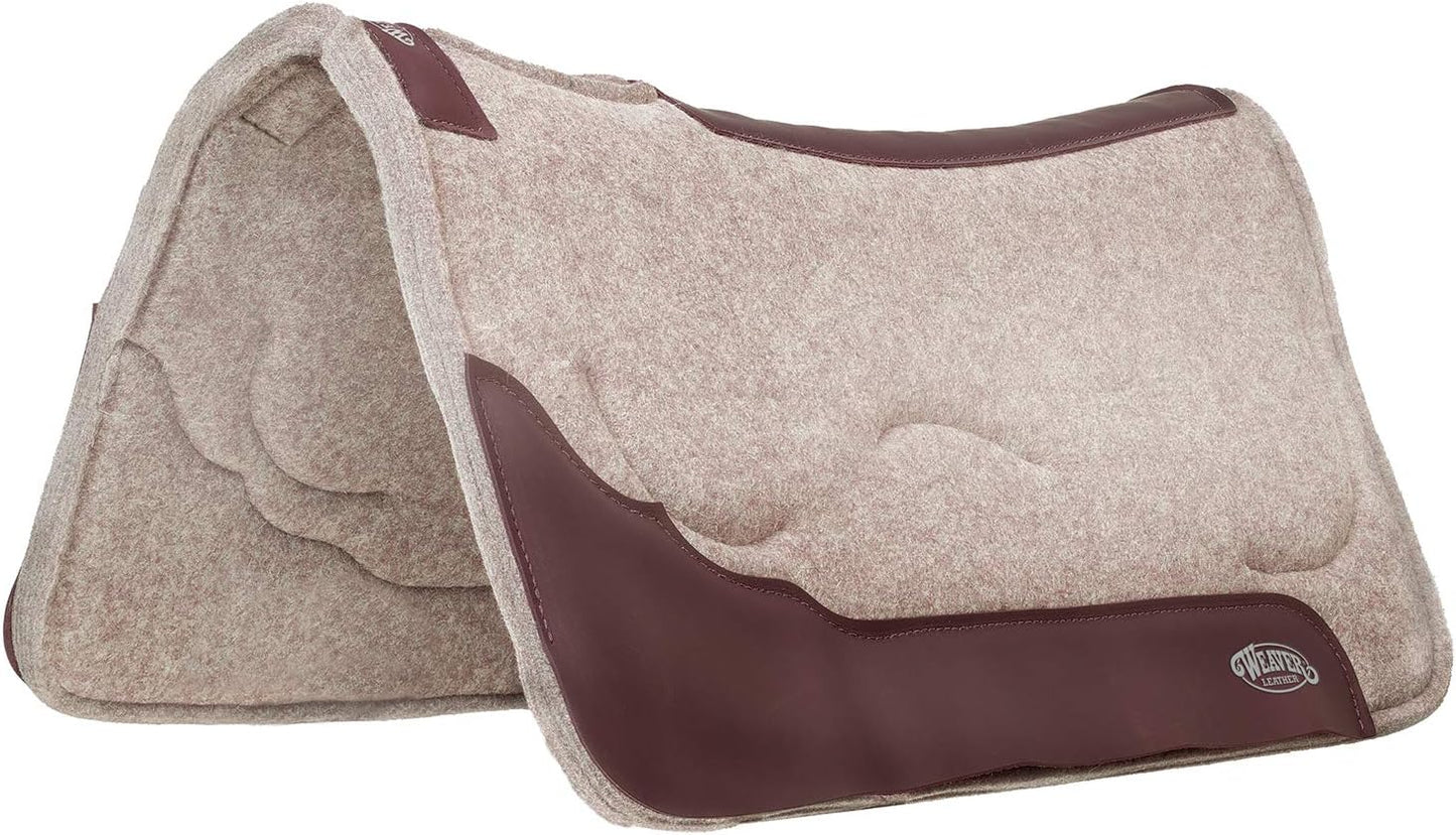 Contoured Shock-Absorbing Gel Wool Blend Saddle Pad