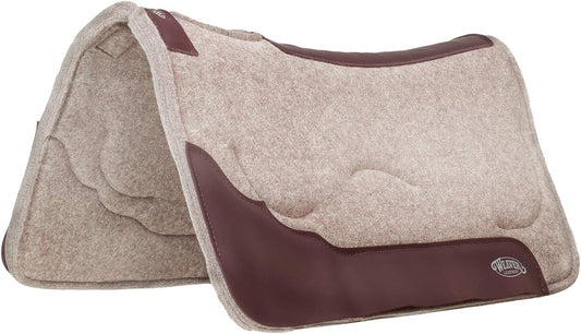 Contoured Shock-Absorbing Gel Wool Blend Saddle Pad