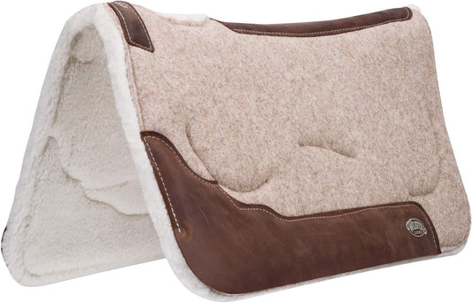 Contoured Shock-Absorbing Gel Wool Blend Saddle Pad