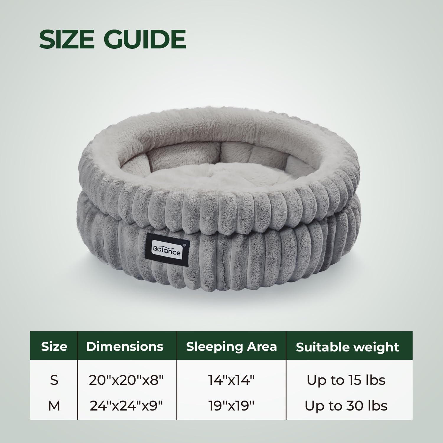 Cat Bed, Washable round Cat Beds for Indoor Cats, Super Soft Plush Faux Fur with Anti-Slip Bottom