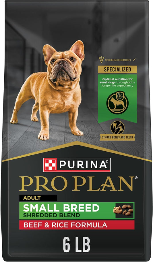 Small Breed Dry Dog Food, Shredded Blend Beef and Rice Formula with Guaranteed Live Probiotics - 6 Lb. Bag