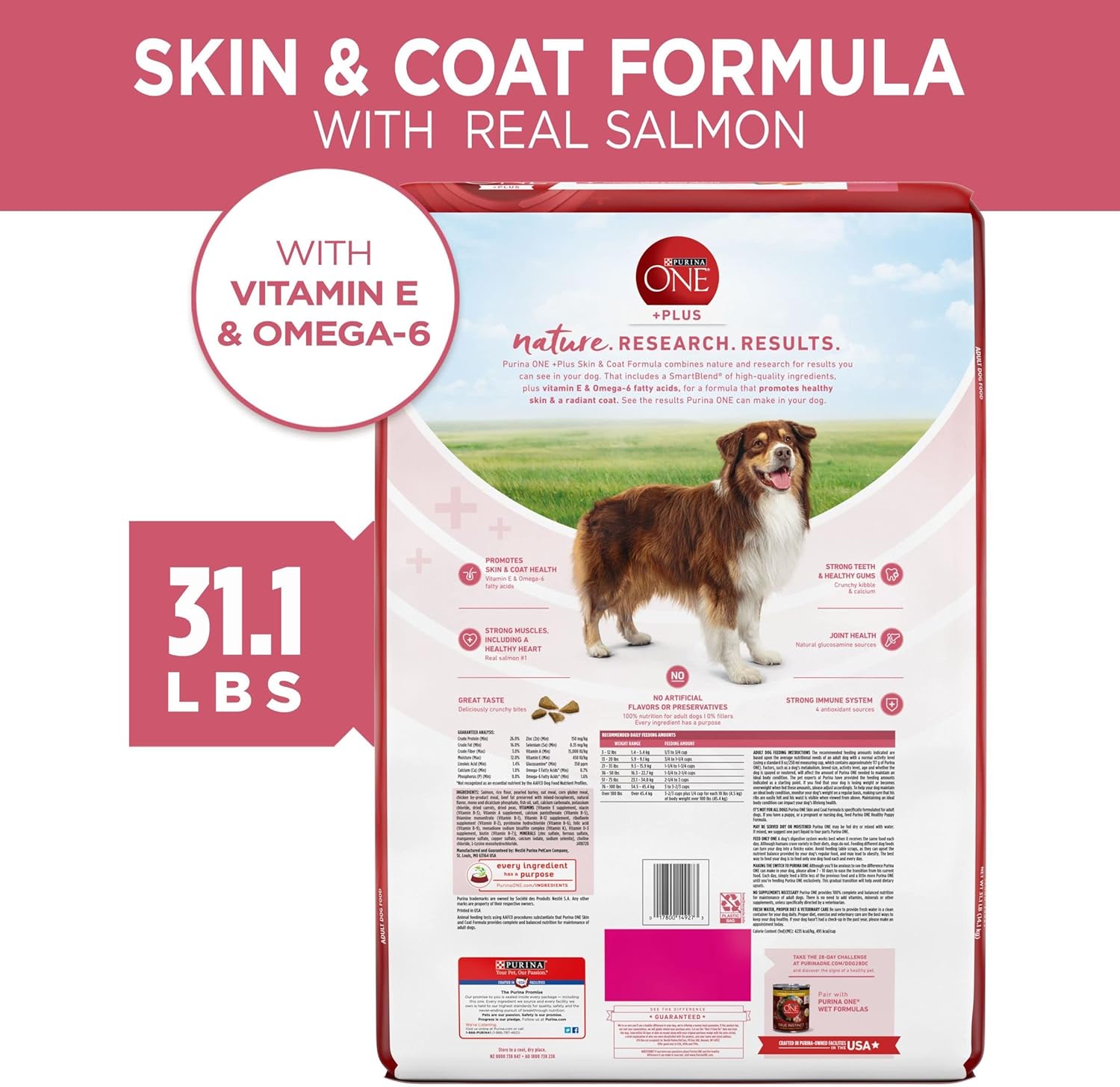 Natural, Sensitive Stomach Dry Dog Food, +Plus Skin & Coat Formula - 31.1 Lb. Bag