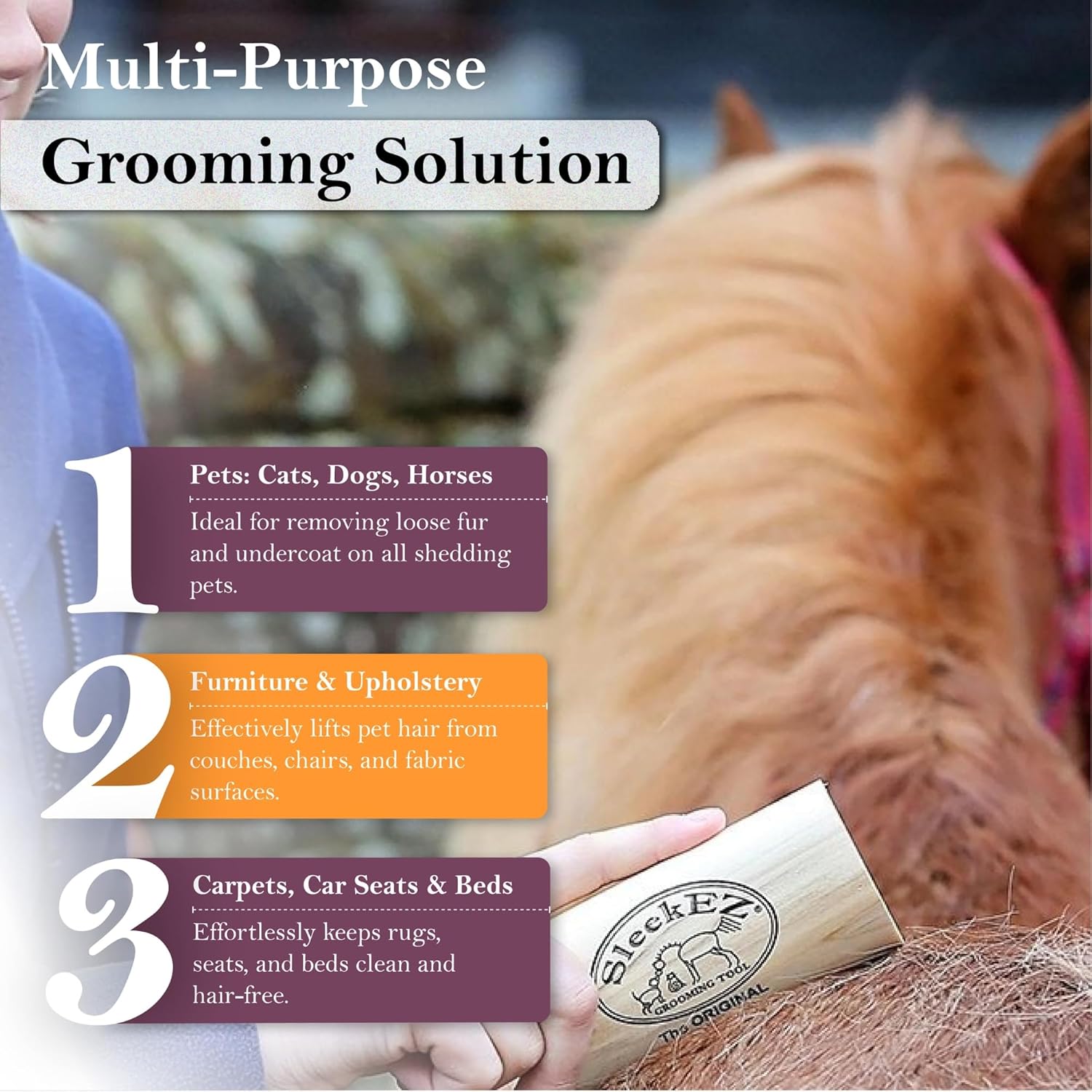 Horse Brush, Horse Brushes for Grooming, Deshedding Tool, Horse Grooming Kit, Deshedding Brush, Horse Curry Comb, Horse Hair Brush, Shedding Brush, Livestock Brush, Livestock Scratching Brush
