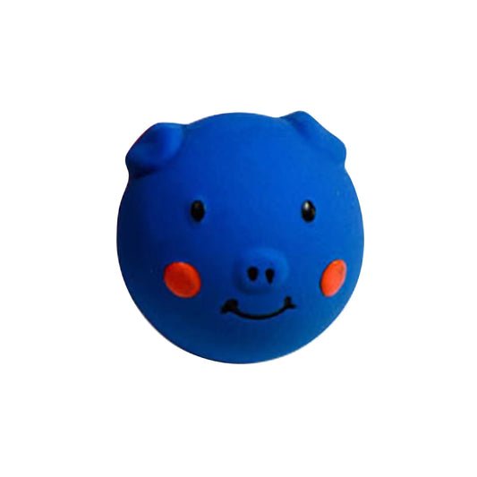 Soft Latex Squeaky Dog Toys for Small Dogs Breed Latex Squeaky Dog Balls Pig Dog Toy Balls for Chew Puppy Toes