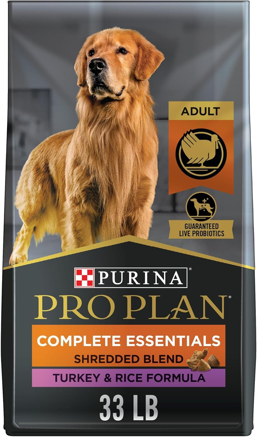 Complete Essentials Shredded Blend Turkey and Rice Dog Food Dry Formula with Probiotics for Dogs - 33 Lb. Bag