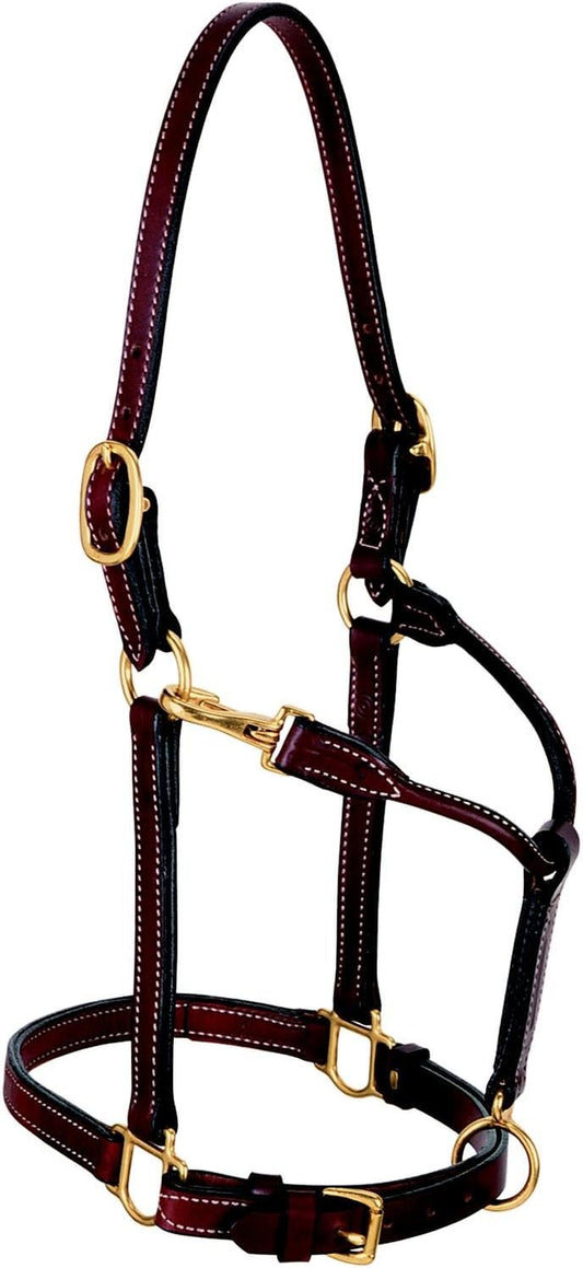 Weaver Double Buckle Leather Halter 3/4 in Brown